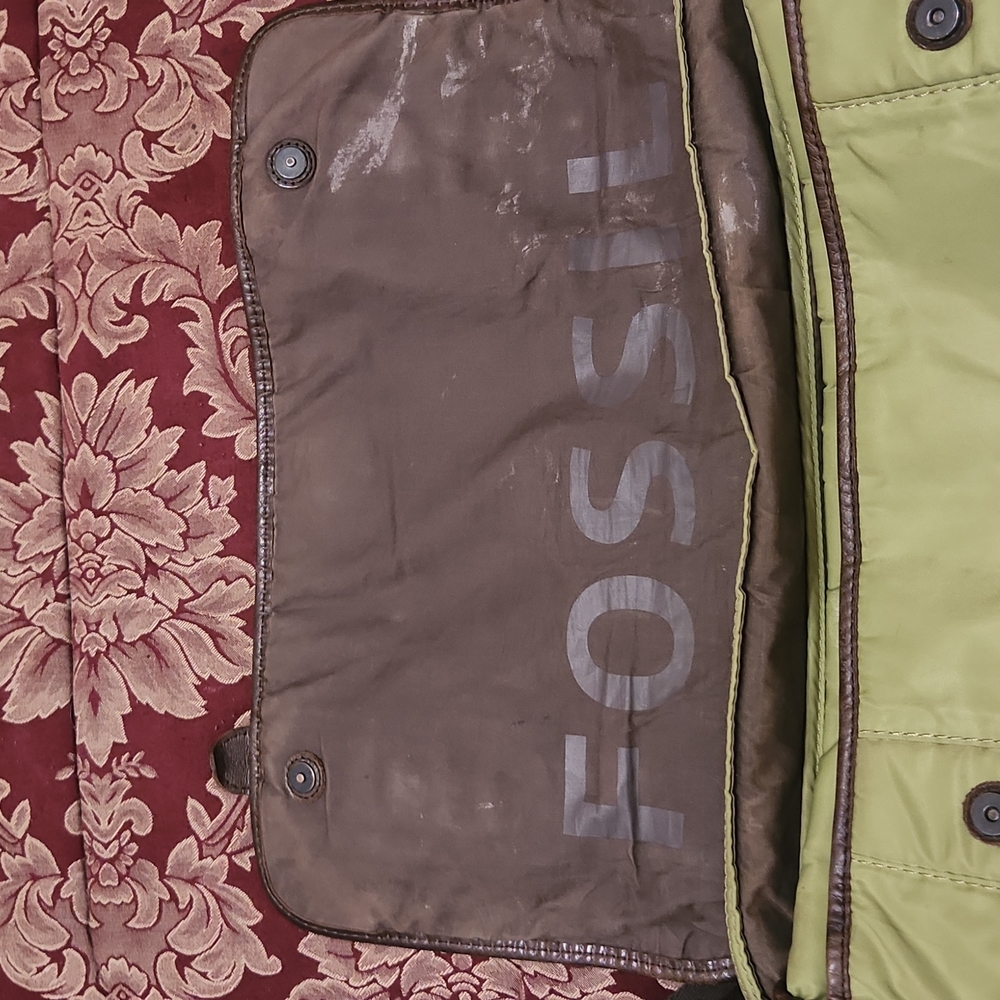 Fossil Leather/Nylon Messenger Bag - Picture 14 of 17